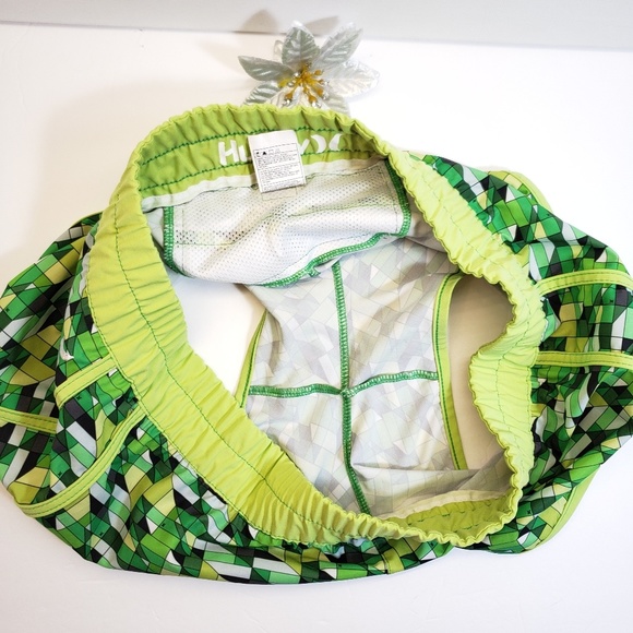 ❌SOLD❌Hurley Green Pattern Swim Short, Sz L - Picture 4 of 7